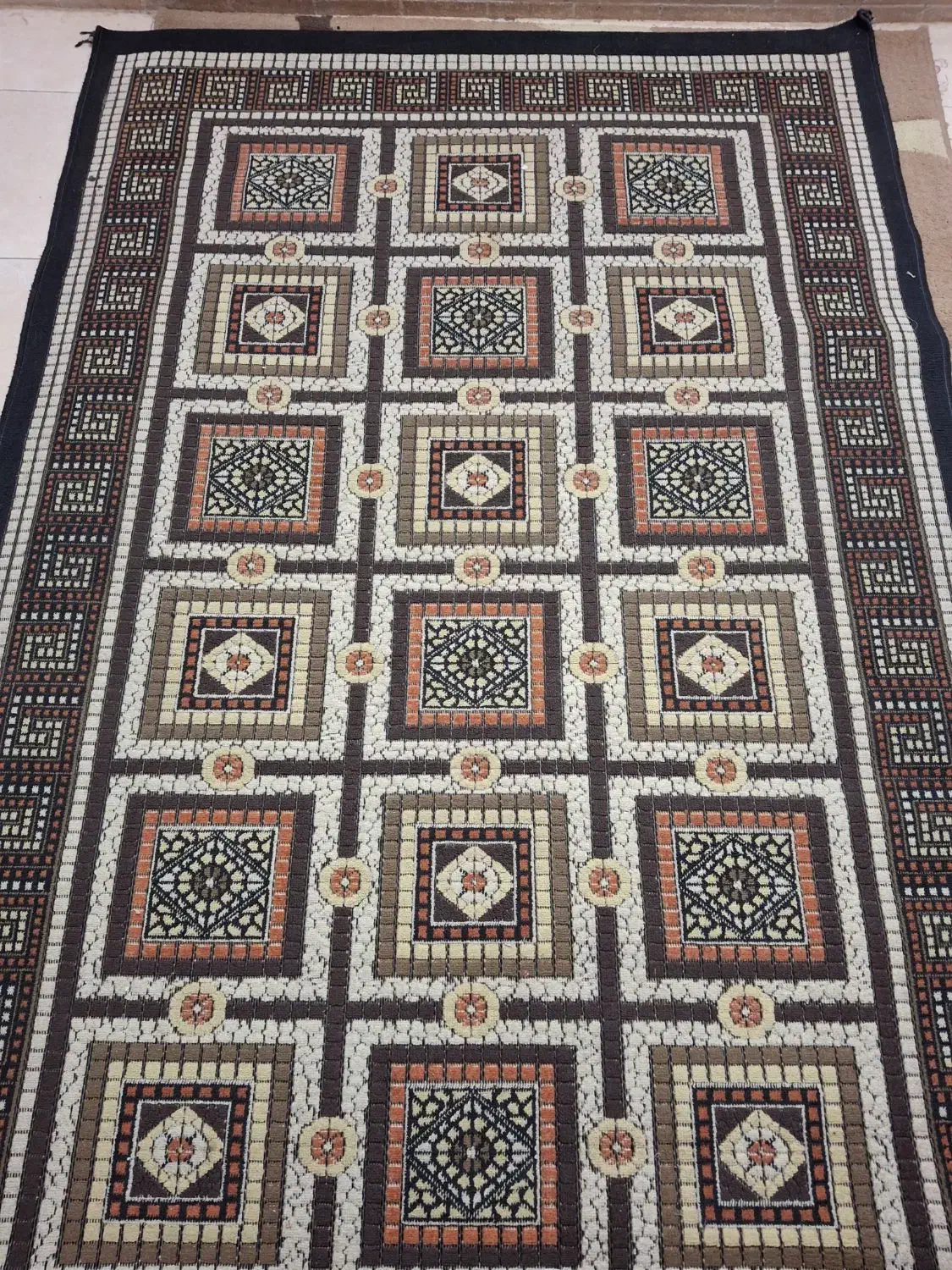 گلیم فرش تمیز در حد نو|گلیم، جاجیم، گبه|کاشان, دانش|دیوار