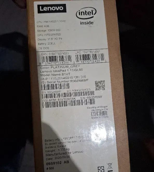 لپ تاپ 11.6 اینچ لنوو مدل IdeaPad 1 11IGL05-0TAK|رایانه همراه|کرج, اخگرآباد|دیوار