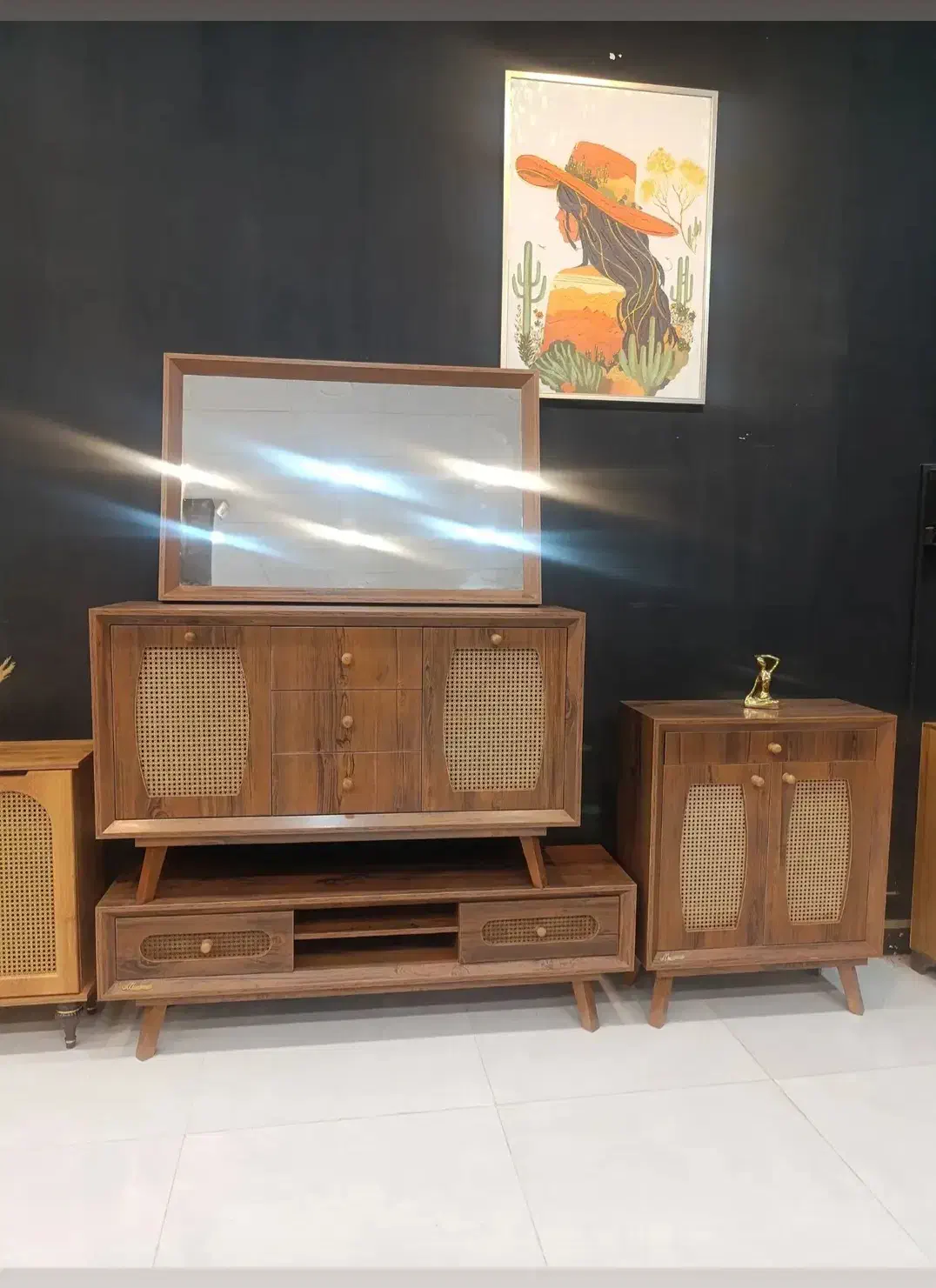 میز تلویزیون مدرن چوبی پاییز|میز تلویزیون|تربت جام, والفجر|دیوار