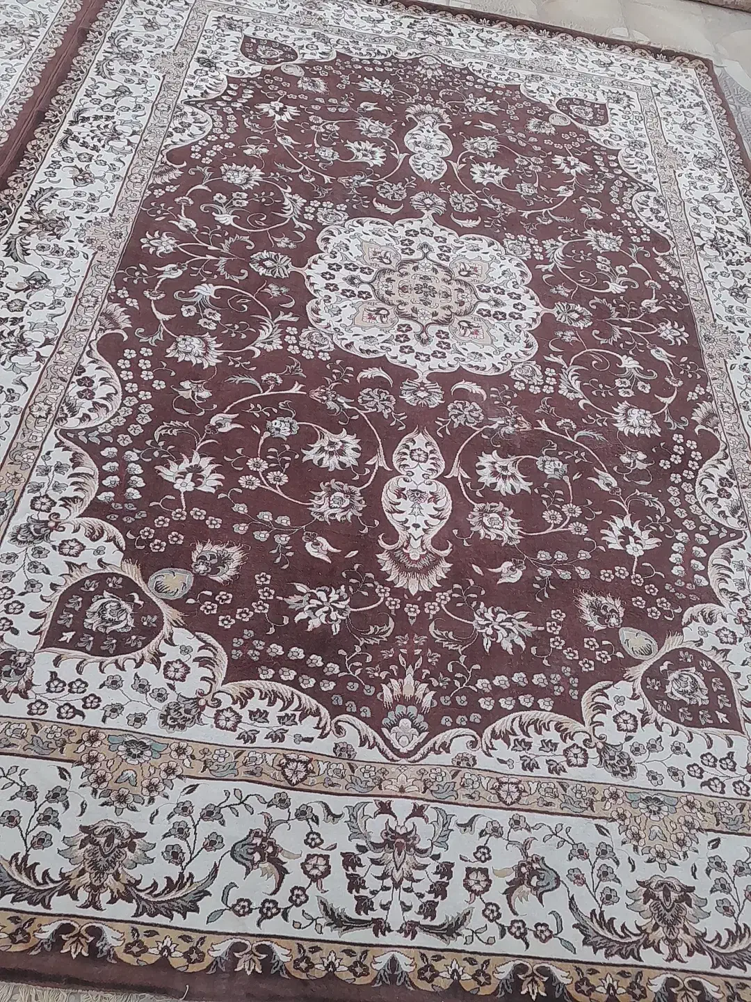 جفت فرش ۹ متری ابریشم|فرش|بجنورد, |دیوار