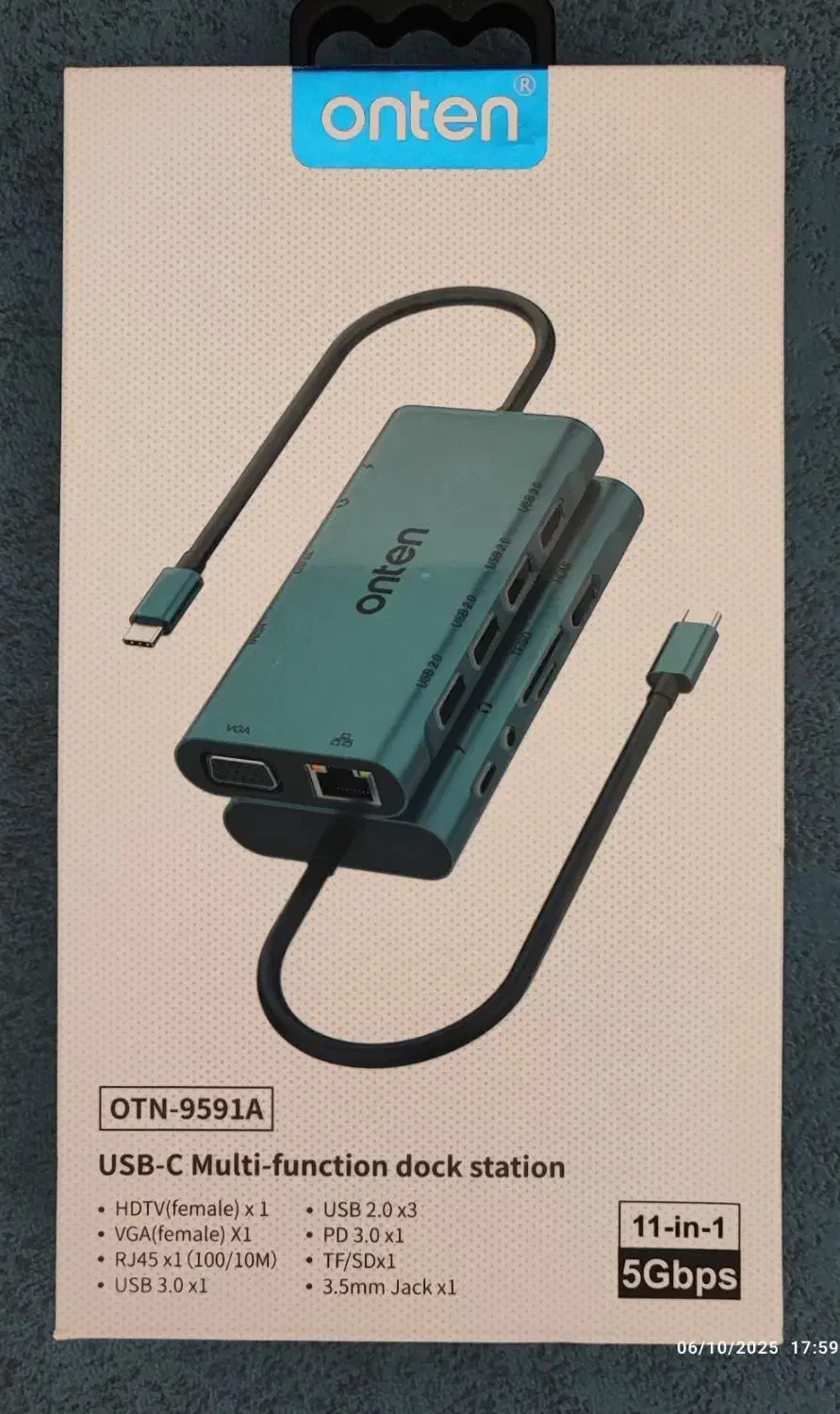 هاب 11 پورت USB C اونتن مدل OTN 9591A|قطعات و لوازم جانبی رایانه|قم, پردیسان|دیوار