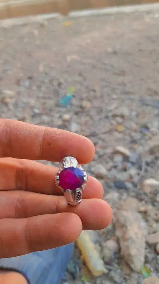 انگشتر نقره کله یاقوت سرخ|جواهرات|خرم‌آباد, |دیوار