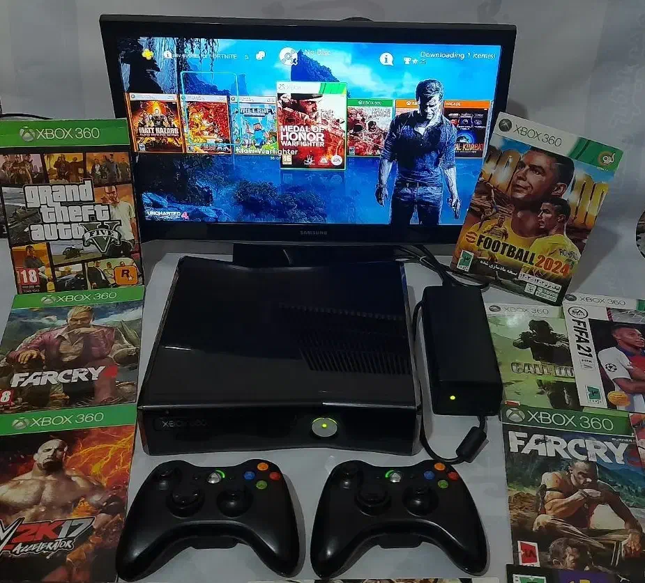 ایکس باکس xbox 360 اسلیم جیتک و کپیخور|کنسول، بازی ویدئویی و آنلاین|یاسوج, |دیوار