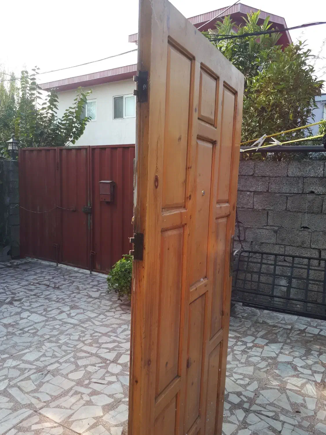 درب واحد، چوبی، نراد،درب منزل،درب ورودی|مصالح و تجهیزات ساختمان|خرمآباد (تنکابن), |دیوار