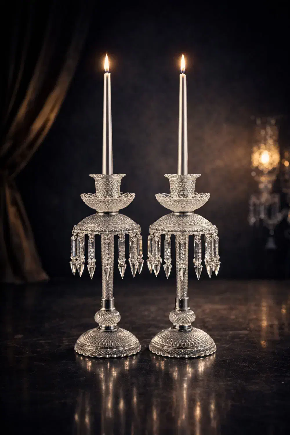 آباژور و شمعدان کریستال وارداتی باکارات|لوستر و چراغ آویز|تهران, امانیه|دیوار