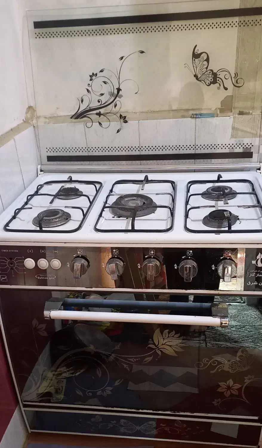 اجاق گاز پنج شله طرح فر|اجاق گاز و لوازم برقی پختوپز|مشهد, نیزه|دیوار