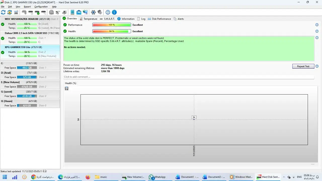 ssd adata xpg s50 lite 512g|قطعات و لوازم جانبی رایانه|آذرشهر, |دیوار