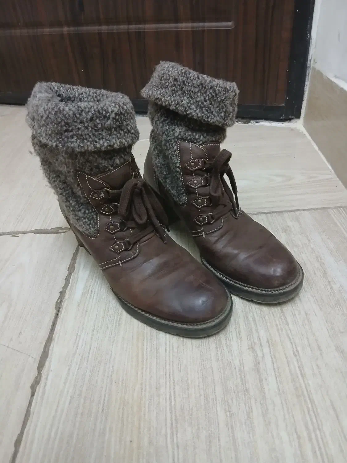 پوتین چرم طبیعی سایز ۴۰ و ۴۱|کیف، کفش، کمربند|الوند, |دیوار