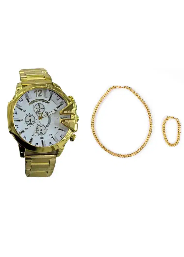 ست ساعت مچی مردانه طلایی صفحه سفید مدل U700+|ساعت|سمنان, |دیوار