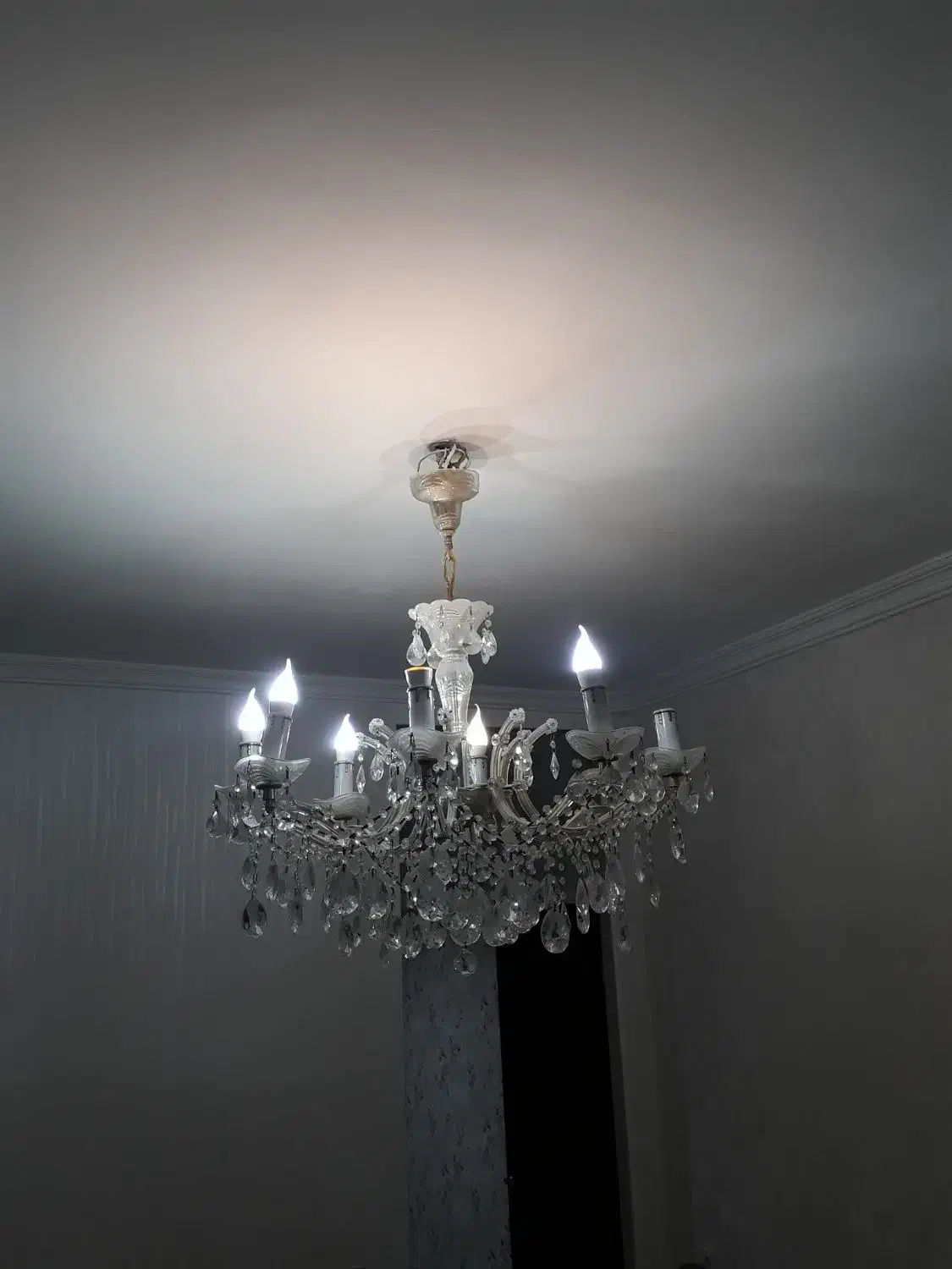 لوستر کریستالی اتریش ۴ عدد|لوستر و چراغ آویز|تبریز, |دیوار