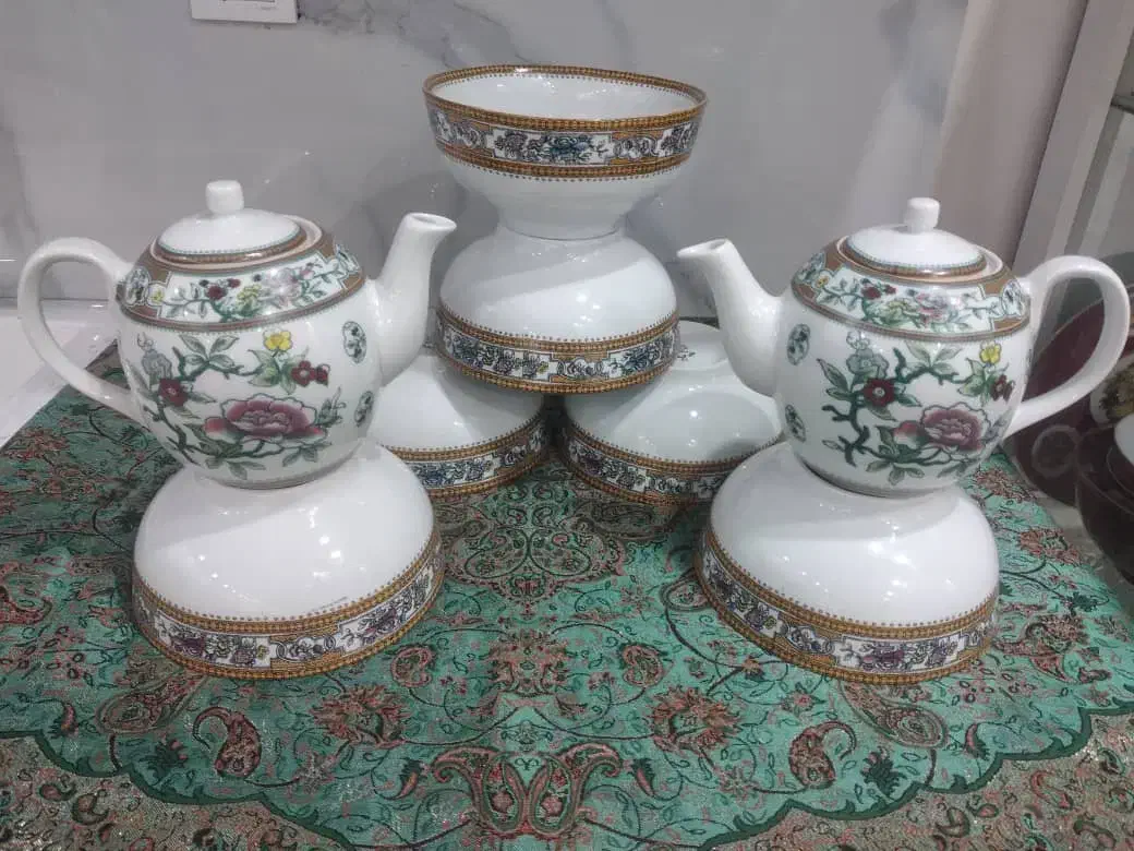 کاسه وقوریهای کشمیری قدیمی روسی|ظروف سرو و پذیرایی|اهواز, آریاشهر|دیوار