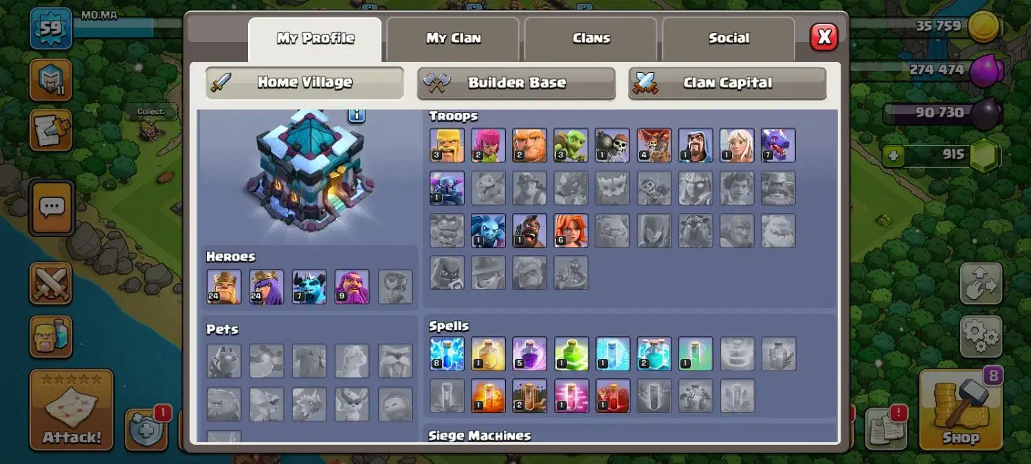 فروش ۲ عدد اکانت کلش اف کلنز تان ۱۵و۱۳|کنسول، بازی ویدئویی و آنلاین|قوچان, |دیوار