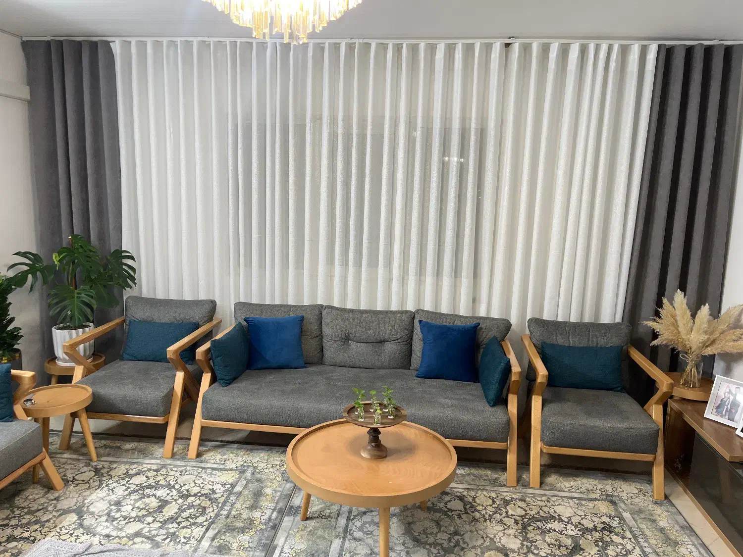 شال طوسی رنگ|پرده، رانر، رومیزی|ری, علایین|دیوار