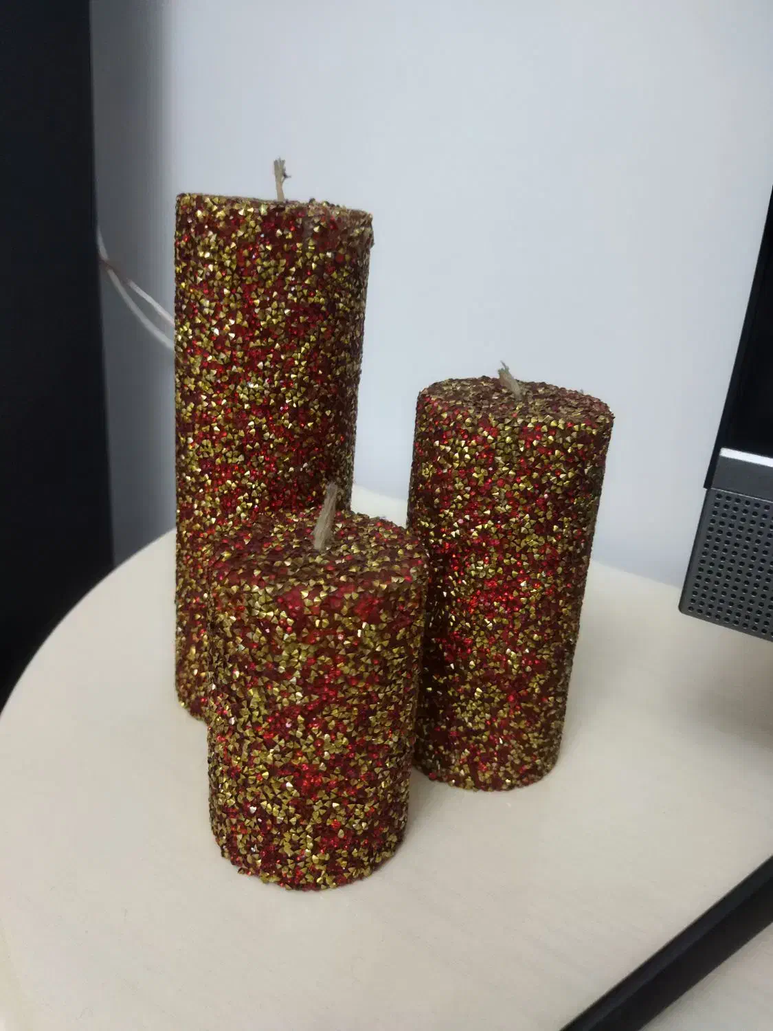 سه عدد شمع دکوری|مجسمه، تندیس، ماکت|میانه, |دیوار