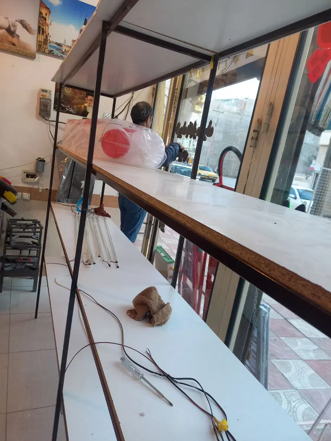 قفسه فلزی|کتابخانه، شلف، قفسه‌های دیواری|اردبیل, |دیوار