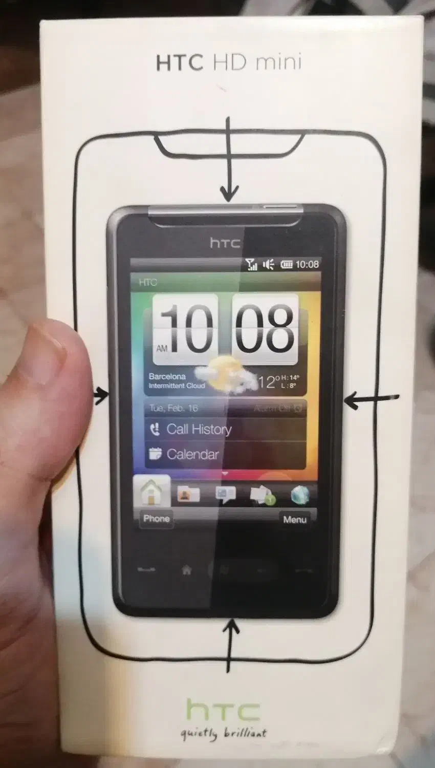 گوشی موبایل HTC mini t5555 بینظیر،باجعبه و متعلقات|موبایل|تهران, تجریش|دیوار