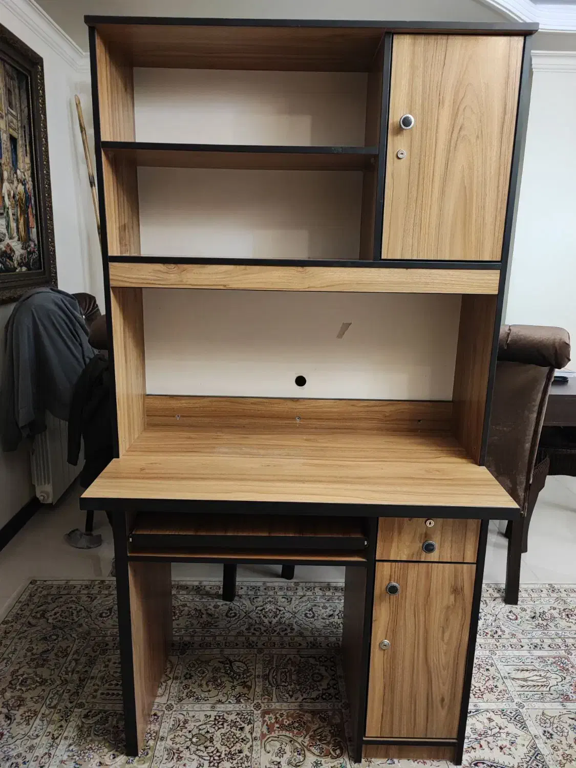 میز کامپیوتر همراه کتاب خانه|میز تحریر و کامپیوتر|تهران, توحید|دیوار