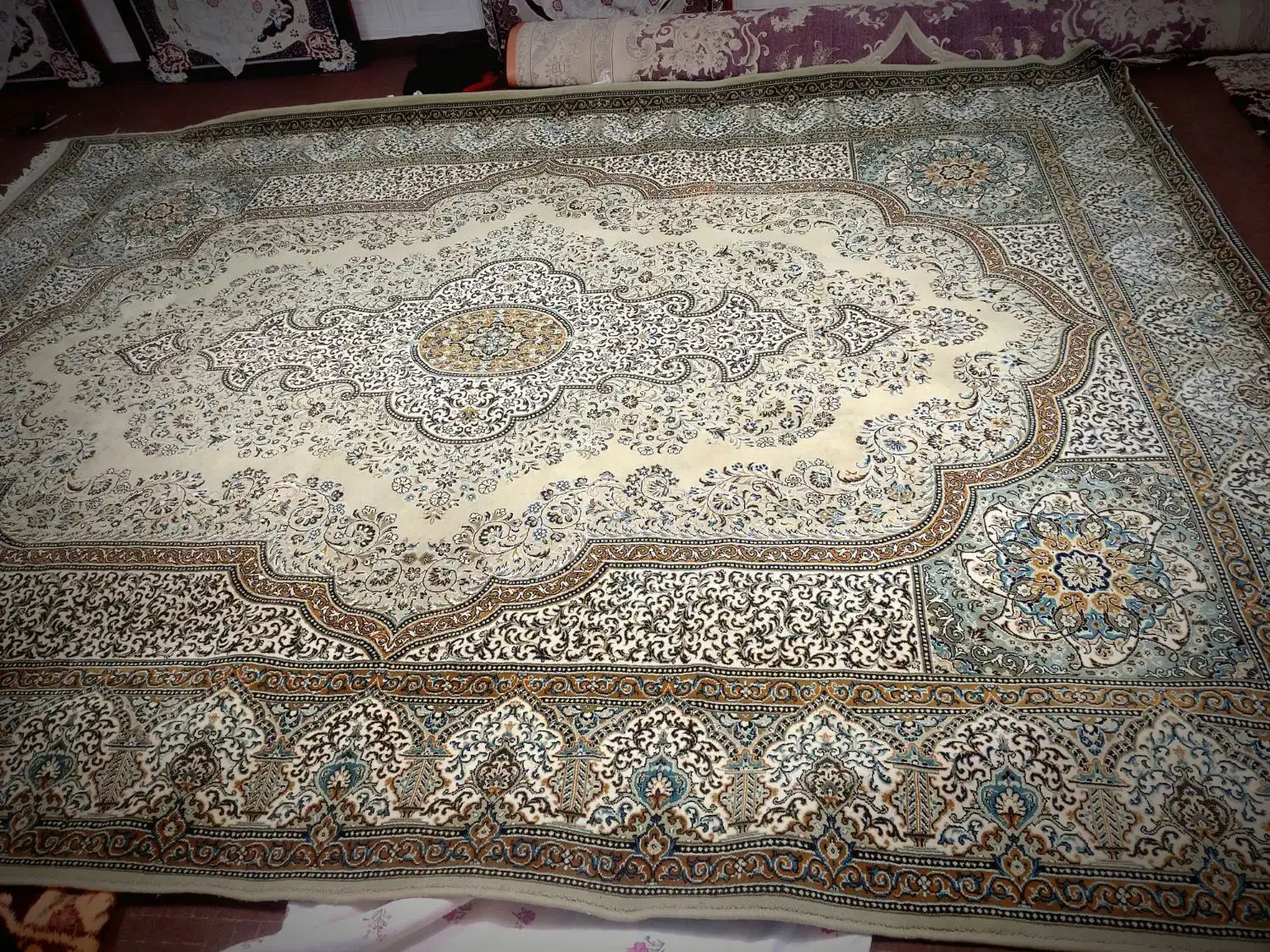 ۲ عدد فرش ۱۲ متری تمیز و سالم|فرش|لالجین, |دیوار