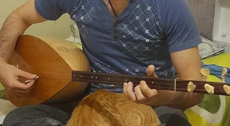 باغلاما اوکتای یلماز(قیسا ساپ،دسته کوتا)|سازهای سنتی|تبریز, |دیوار