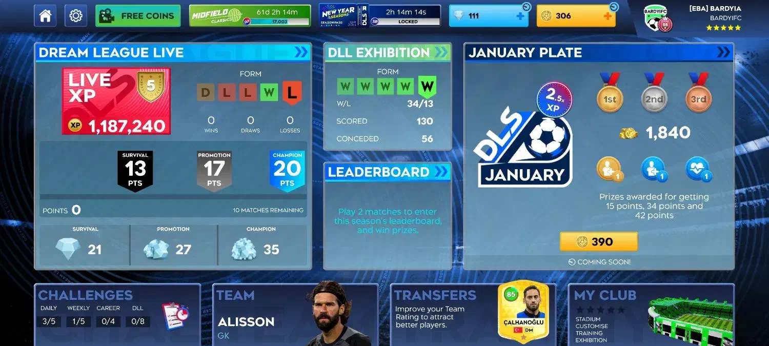 اکانت فول دریم لیگ|کنسول، بازی ویدئویی و آنلاین|آمل, |دیوار