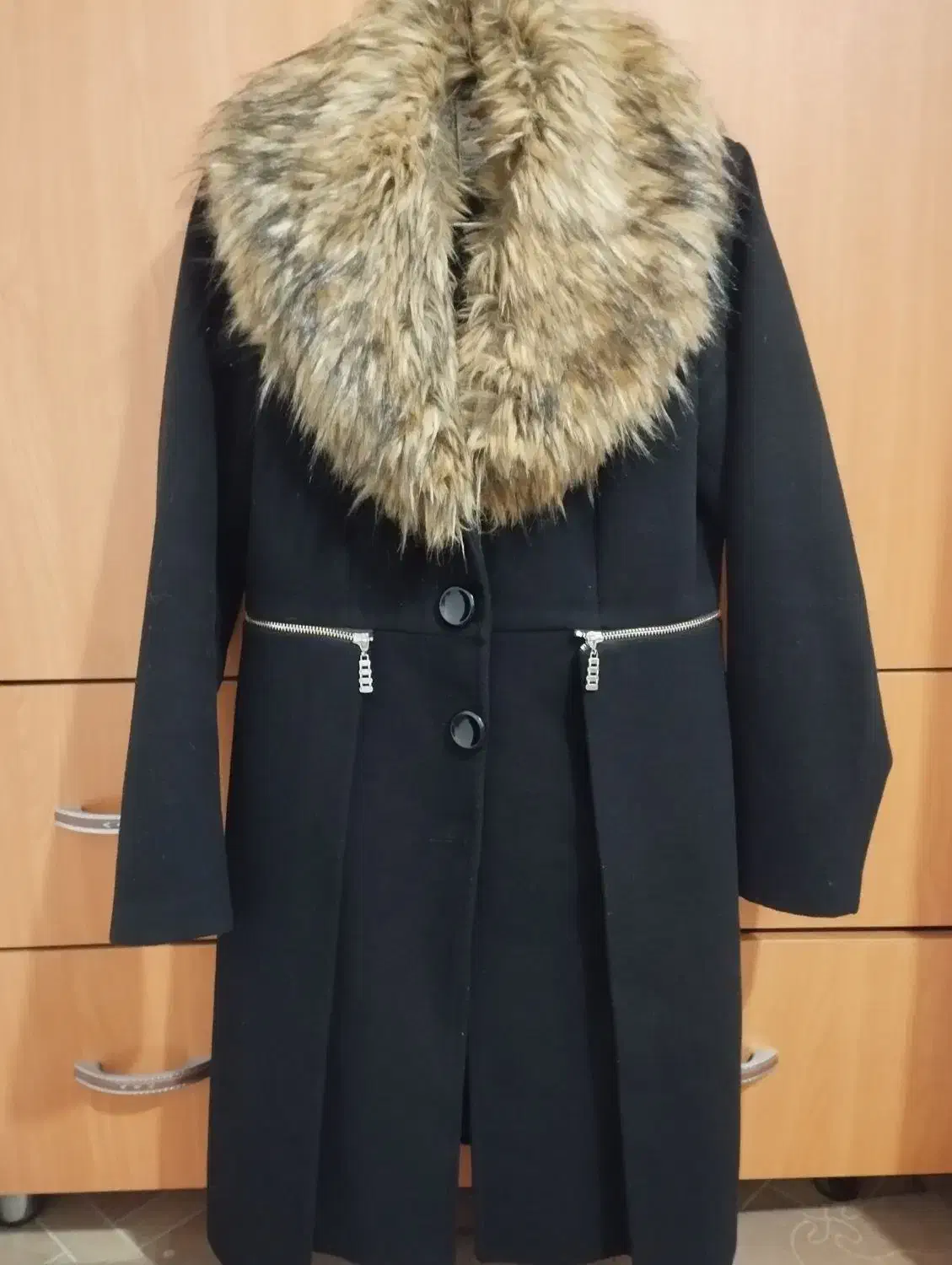 پالتو زنانه در حد نو|لباس|شبستر, |دیوار