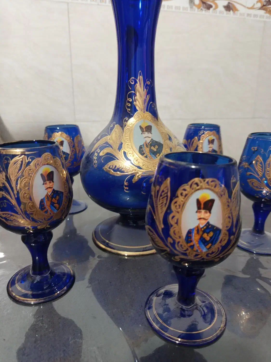 جام شراب قاجاری|کلکسیون اشیاء عتیقه|مشکیندشت, |دیوار