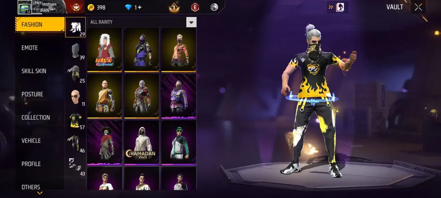 اکانت فرفایر|کنسول، بازی ویدئویی و آنلاین|پارس‌آباد, |دیوار