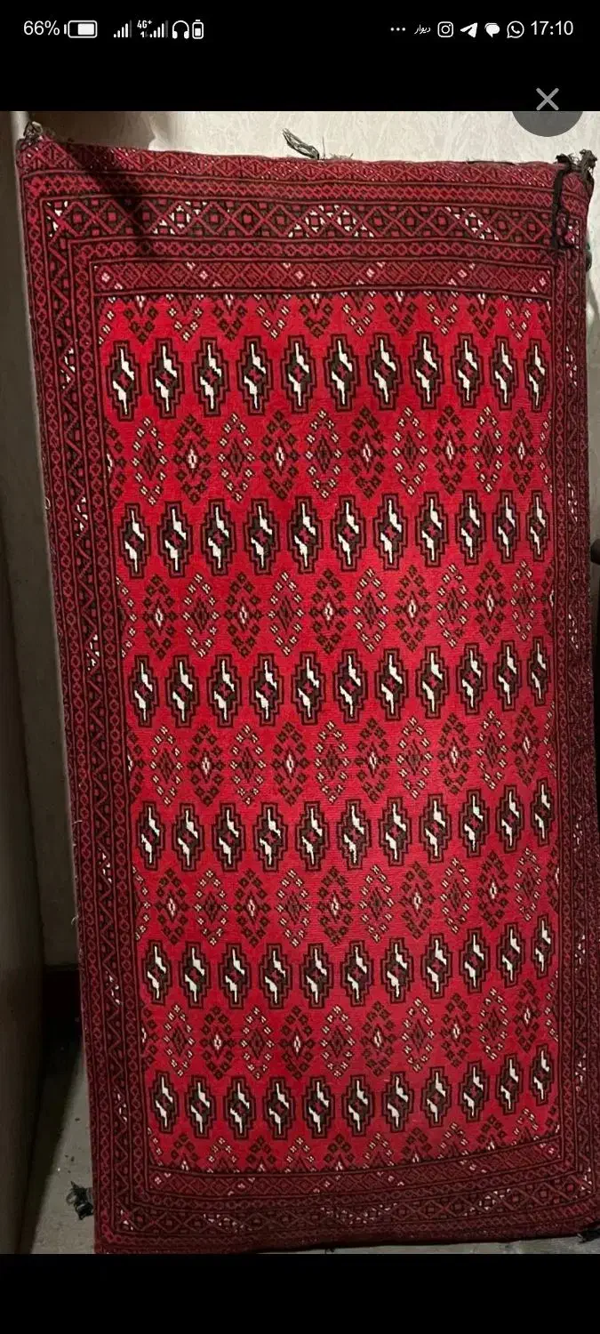 یک جفت پشتی ترکمن دستبافت|پشتی|لواسان, |دیوار