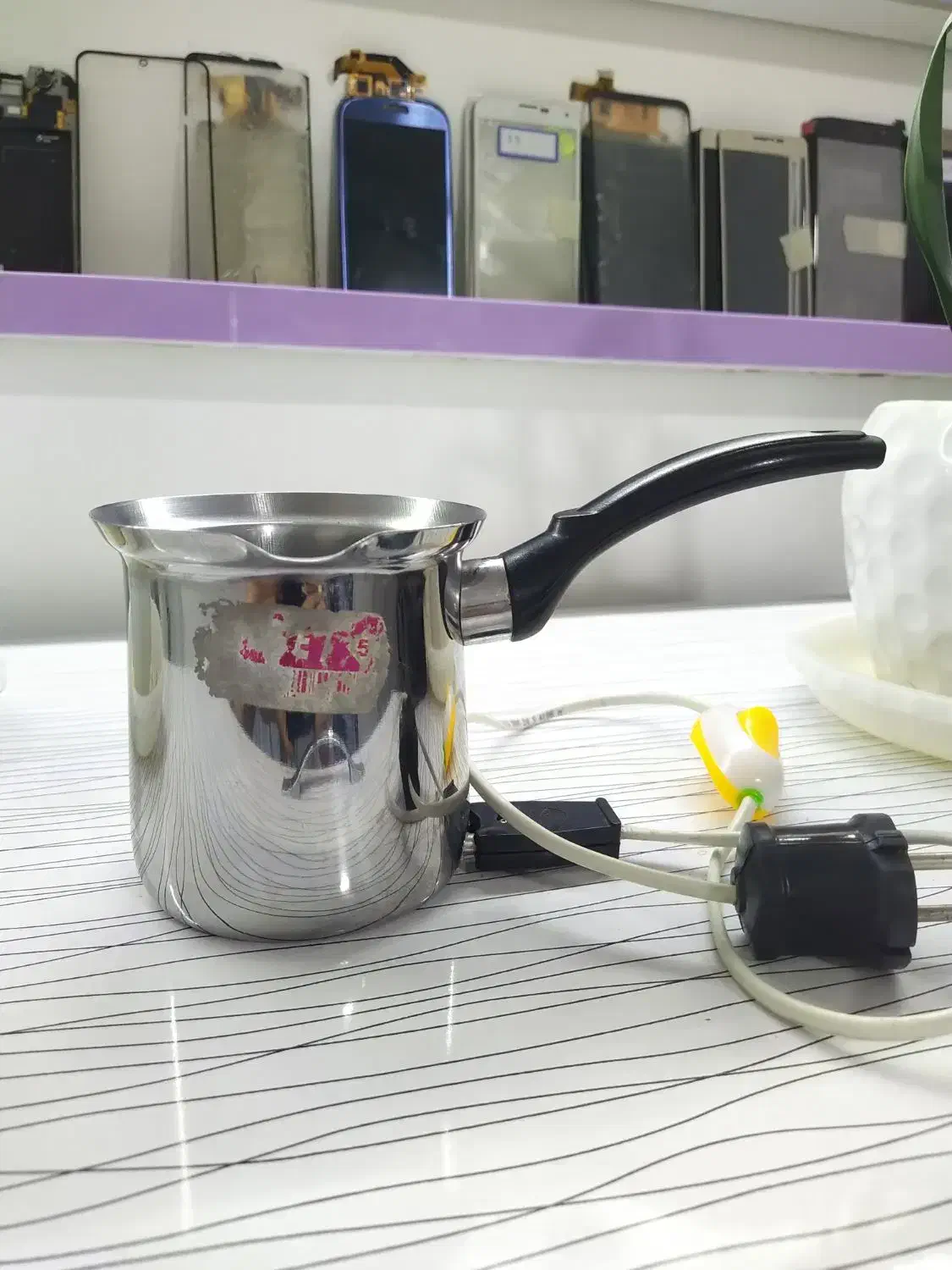 قهوه جوش برقی استیل|قوری، کتری، قهوه‌ساز دستی|اندیشه, اندیشه فاز ۴|دیوار