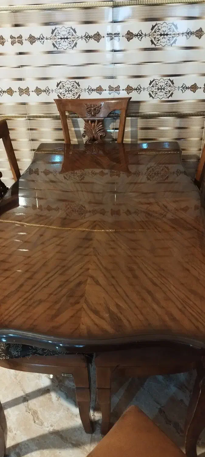 میز و صندلی غذاخوری ۶نفره|میز و صندلی غذاخوری|ثلاث باباجانی, |دیوار