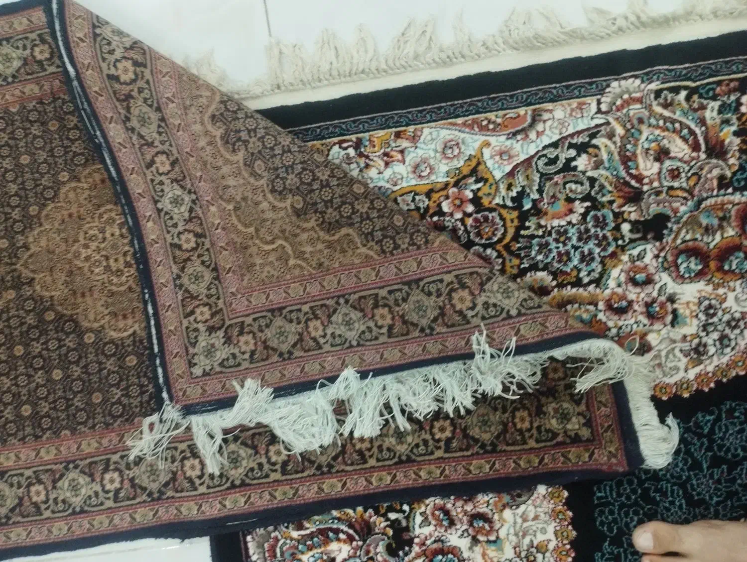 فرش کناره طبیعی اصل ریز ماهی 40 رج|فرش|اردبیل, |دیوار