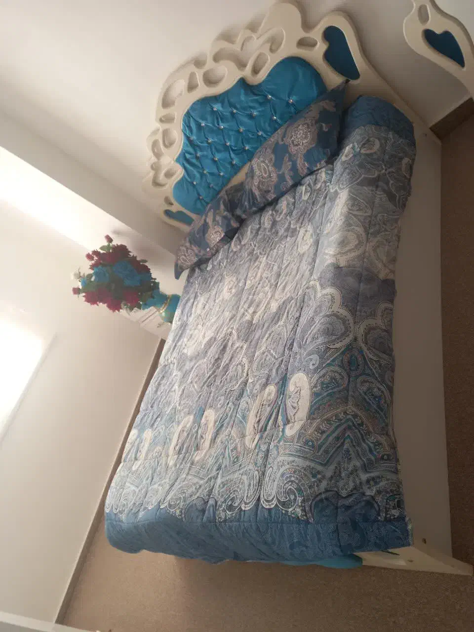 تختخواب،آینه،پاتختی|تخت و سرویس خواب|خرمدره, |دیوار