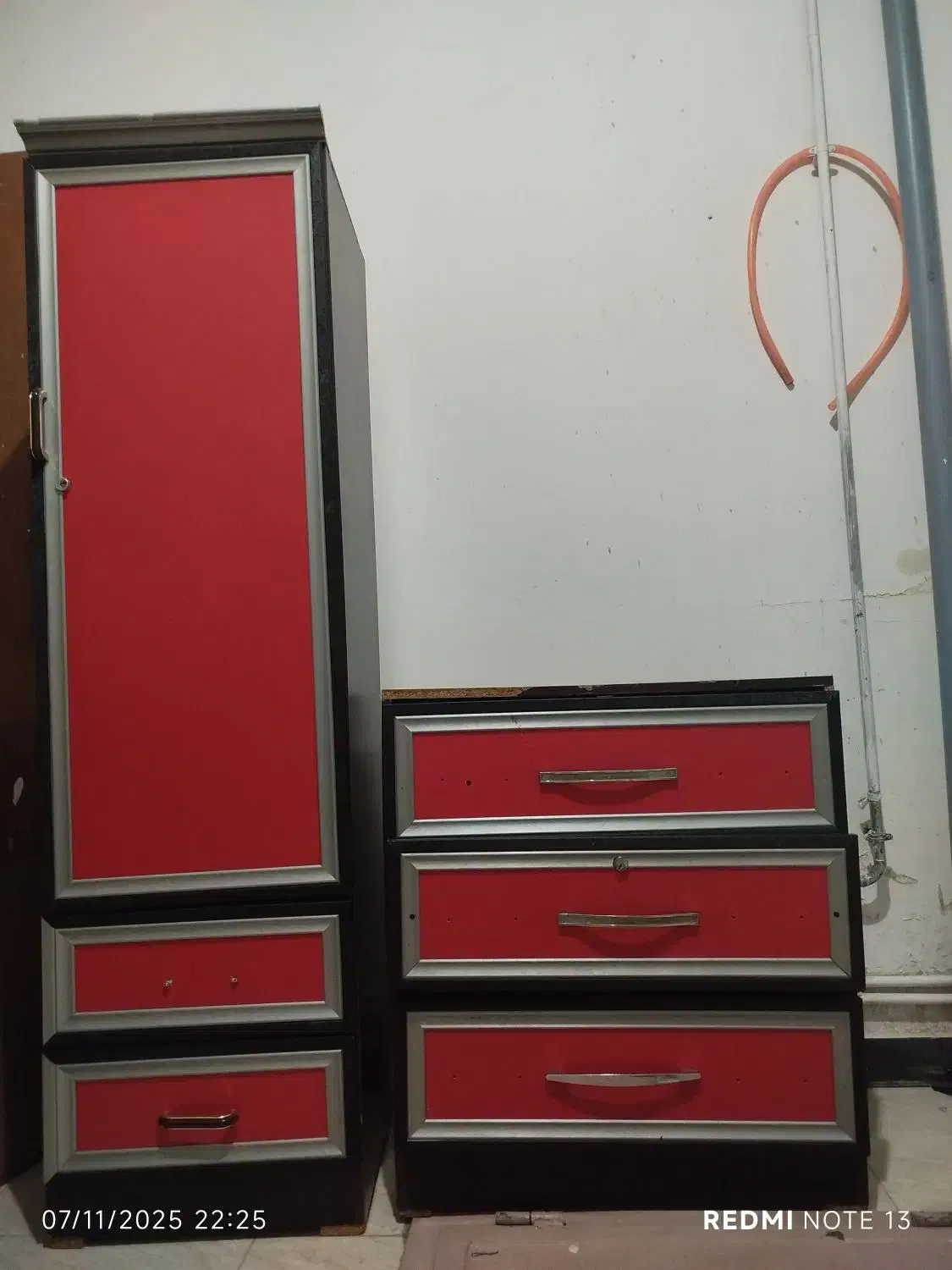 کمد دوتیکه قرمز ام دی اف|جاکفشی، کمد، دراور|بوکان, |دیوار