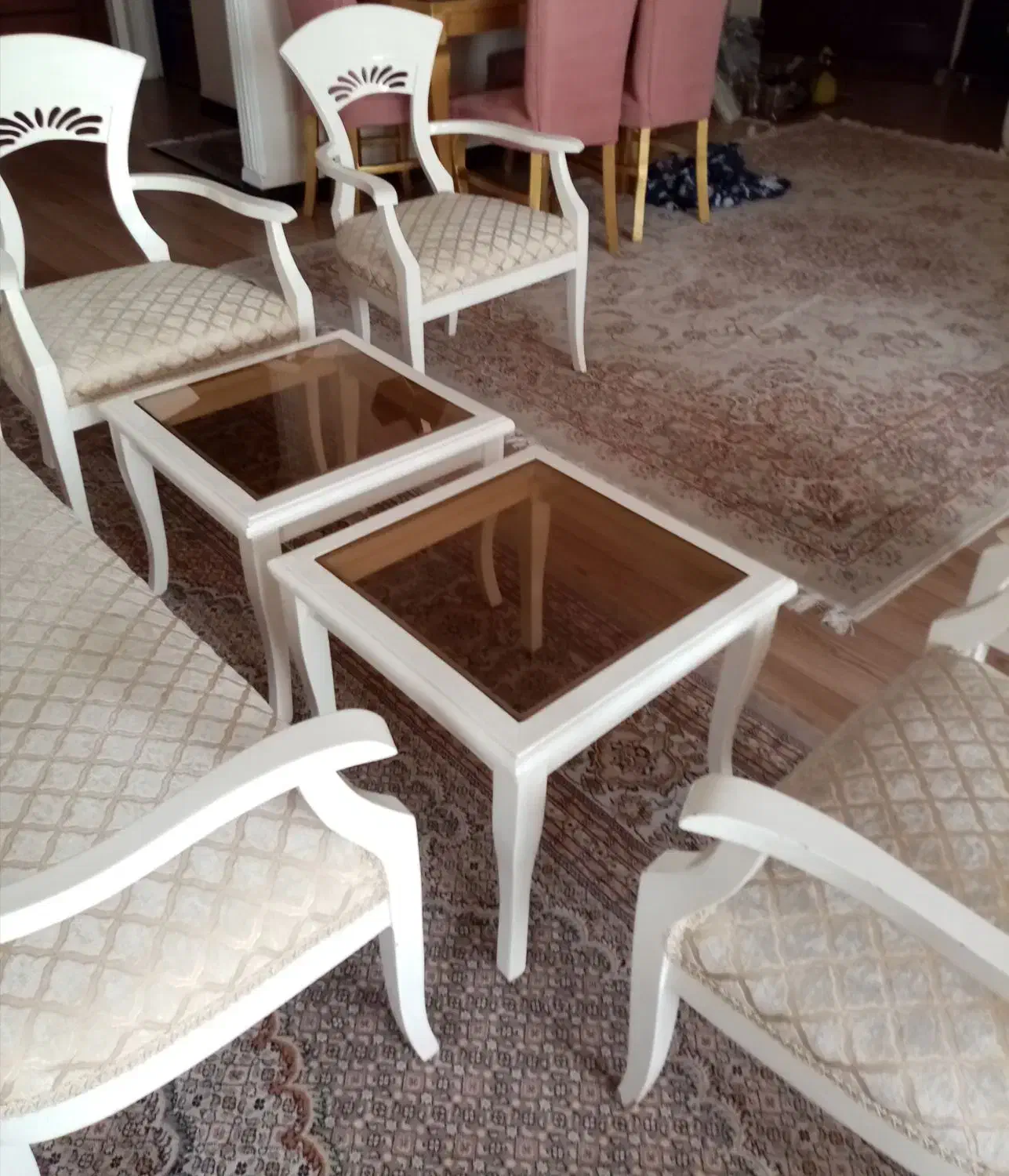 مبل 7 نفره با میز وسط ودو میز عسلی|مبلمان خانگی و میز عسلی|تهران, دهکده المپیک|دیوار