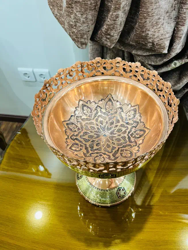 آجیل خوری مس و خاتم شبکه بری ممتاز از برند آقاجانی|صنایع دستی و سایر لوازم تزئینی|تهران, مطهری|دیوار