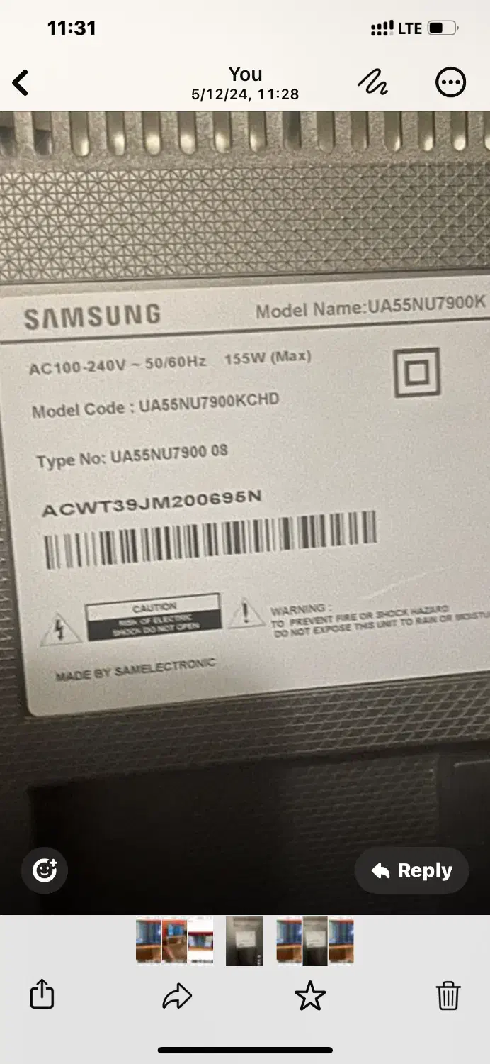 تلویزیون سامسونگ55 اینچ در حد نو|تلویزیون و پروژکتور|تهران, جردن|دیوار