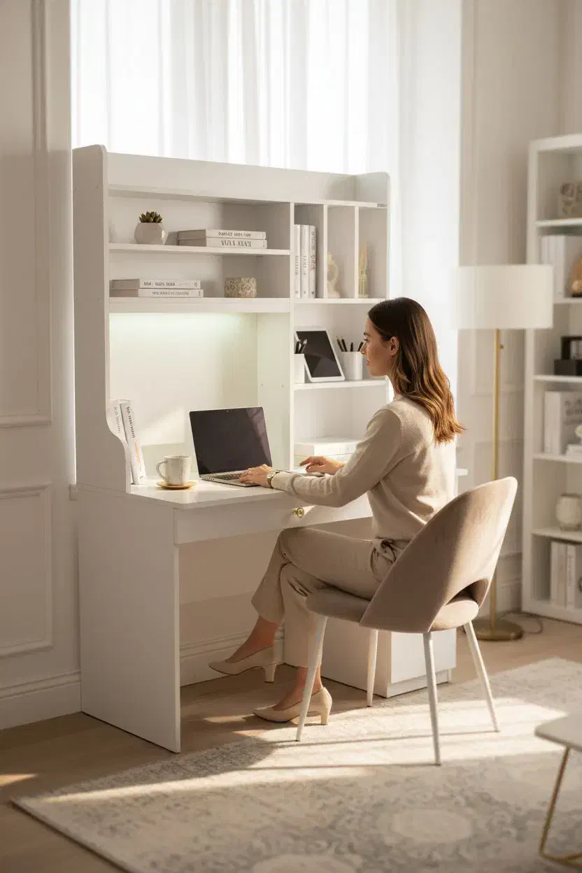 میز تحریر ساده و شلف دار|میز تحریر و کامپیوتر|بندر دیر, |دیوار