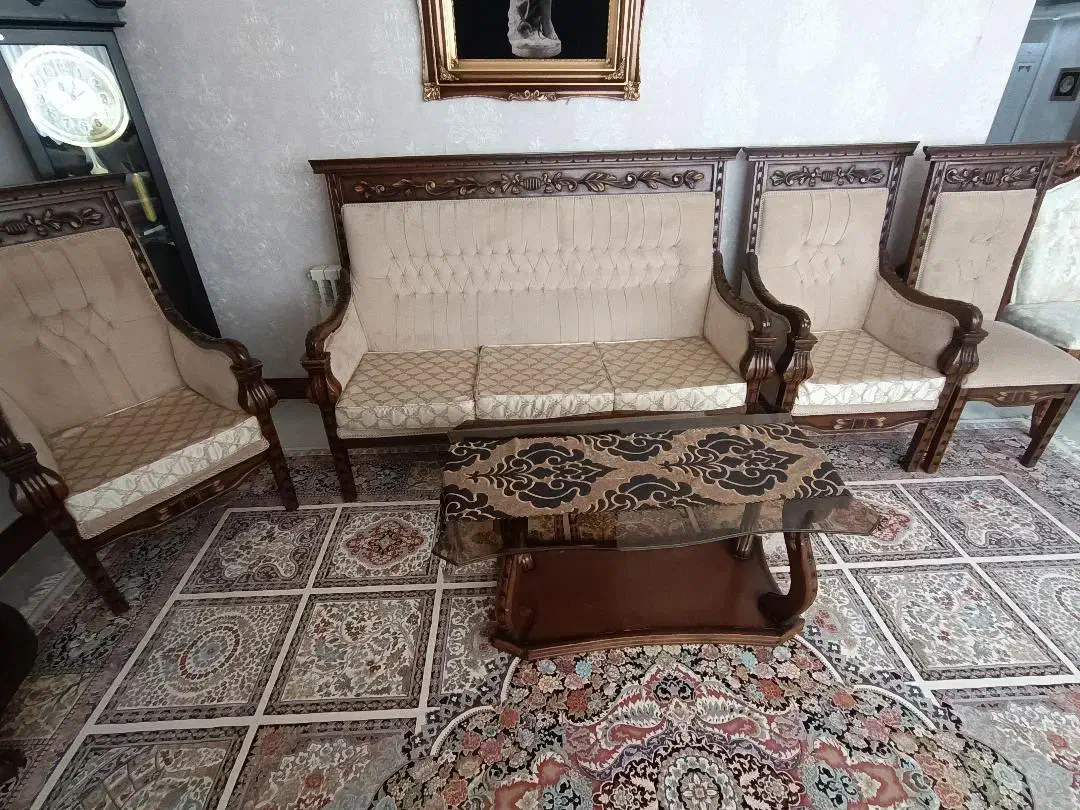 مبلمان سلطنتی ۹ نفره|مبلمان خانگی و میز عسلی|بیرجند, |دیوار