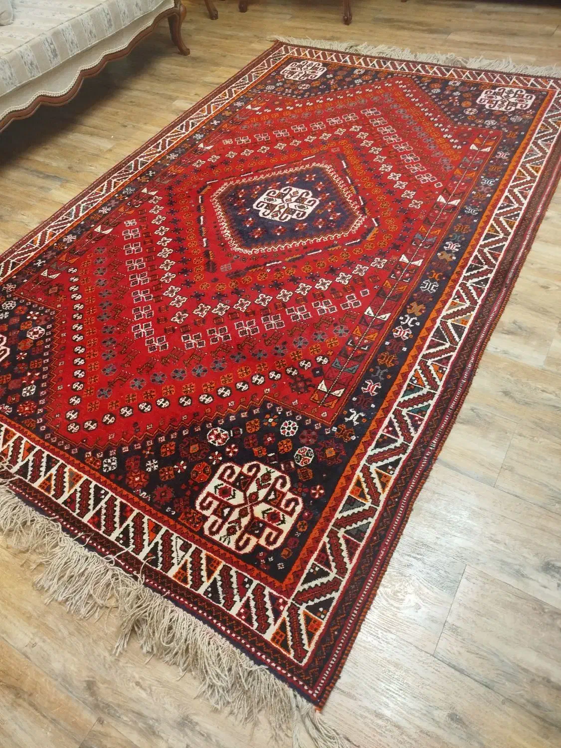 فرش دست بافت 6متری قشقایی آباده|فرش|فردیس, ثابتی|دیوار