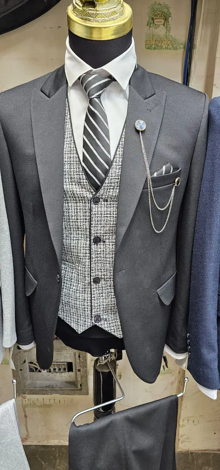 کت و شلوار ژیله دو رو پارچه ملانژ|لباس|تهران, امام زاده حسن|دیوار