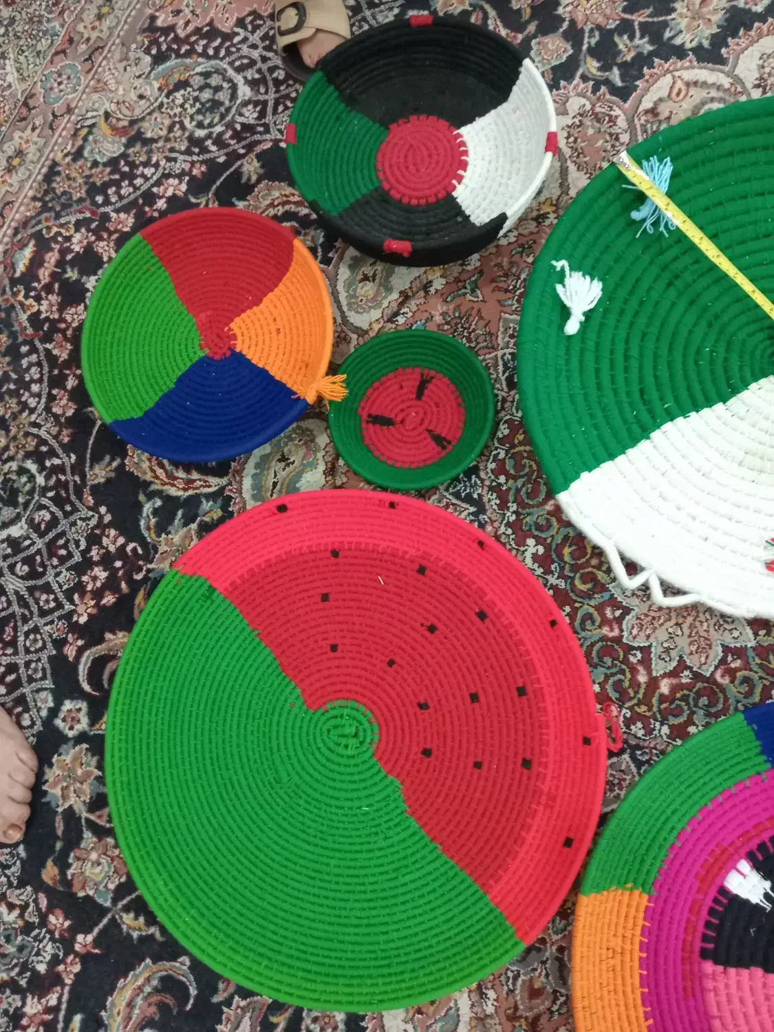 دم کنی ومیوه خوری دست بافت|سفره، حوله، دستمال آشپزخانه|خرم‌آباد, |دیوار