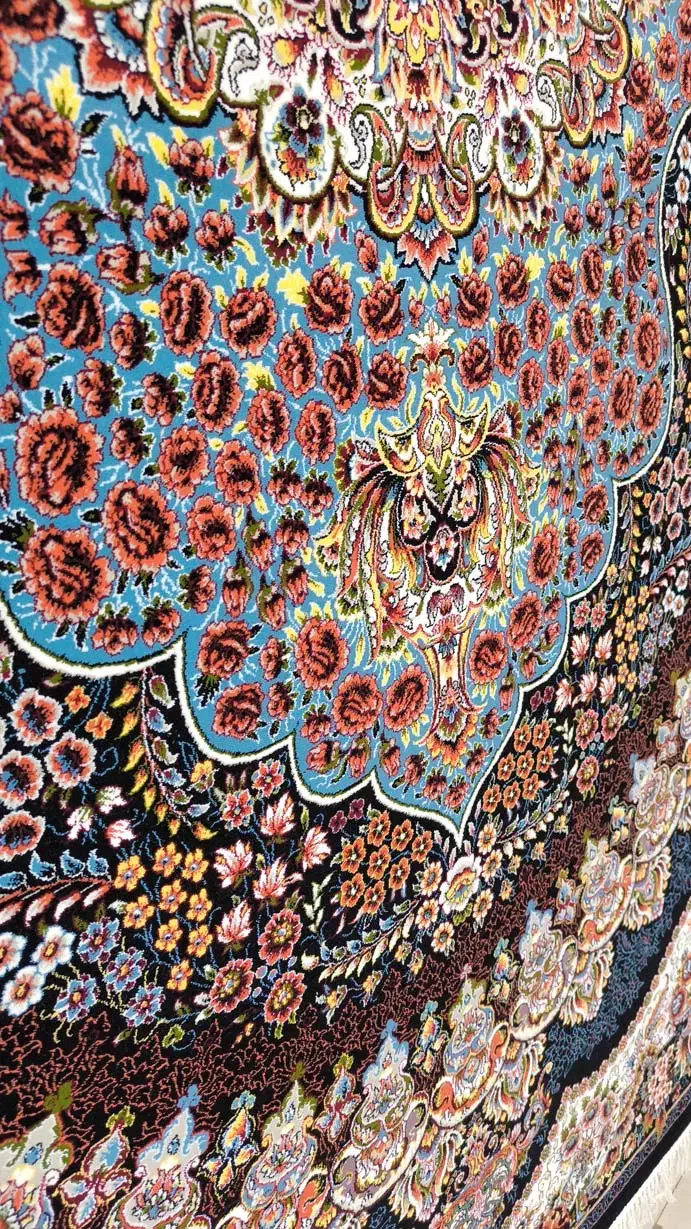 یک عدد فرش ارکیده سرمه ای ۱۲ متری ۷۰۰ شانه|فرش|شهریار, شهریار|دیوار