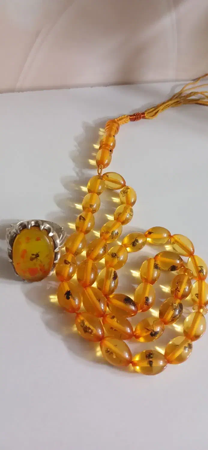 تسبیح کهربا و انگشتر کهربا. با مهمان|بدلیجات|تهران, زمزم|دیوار