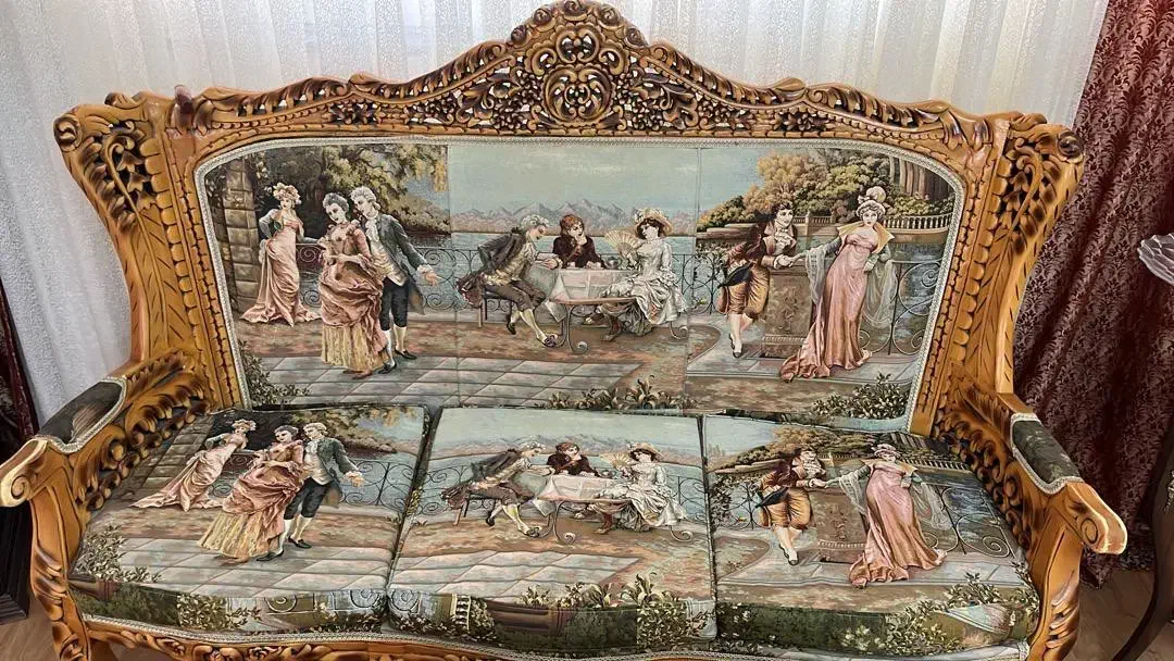 فروش مبلمان سلطنتی ۹ نفره با کنده کاری دستی شیک|مبلمان خانگی و میز عسلی|تبریز, |دیوار