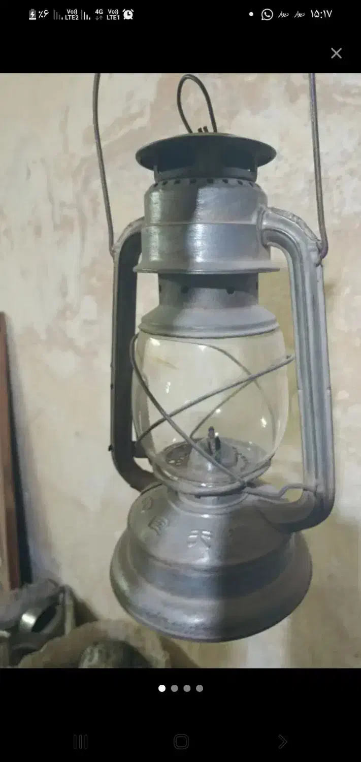 چراغ نفتی|کلکسیون اشیاء عتیقه|عسگران, |دیوار