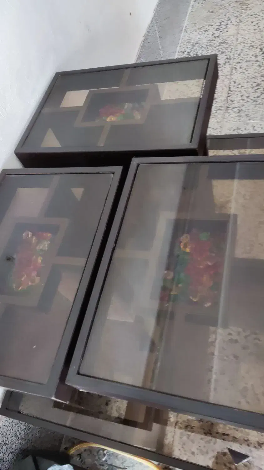 میز جلو مبلی و 3 تا عسلی|مبلمان خانگی و میز عسلی|ساری, |دیوار