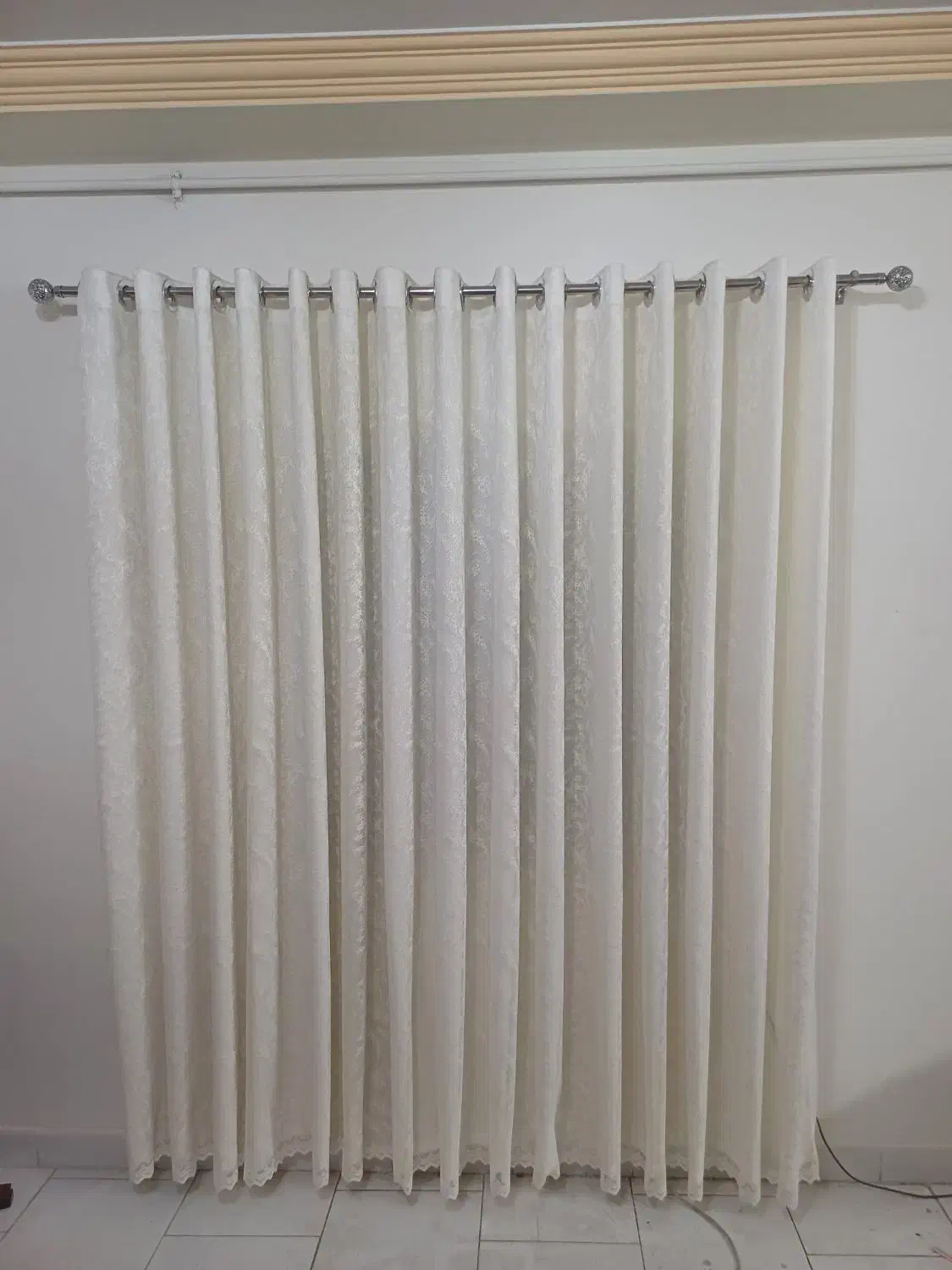 ۲ عدد پرده کامل شبیه و سایز هم|پرده، رانر، رومیزی|گرگان, |دیوار