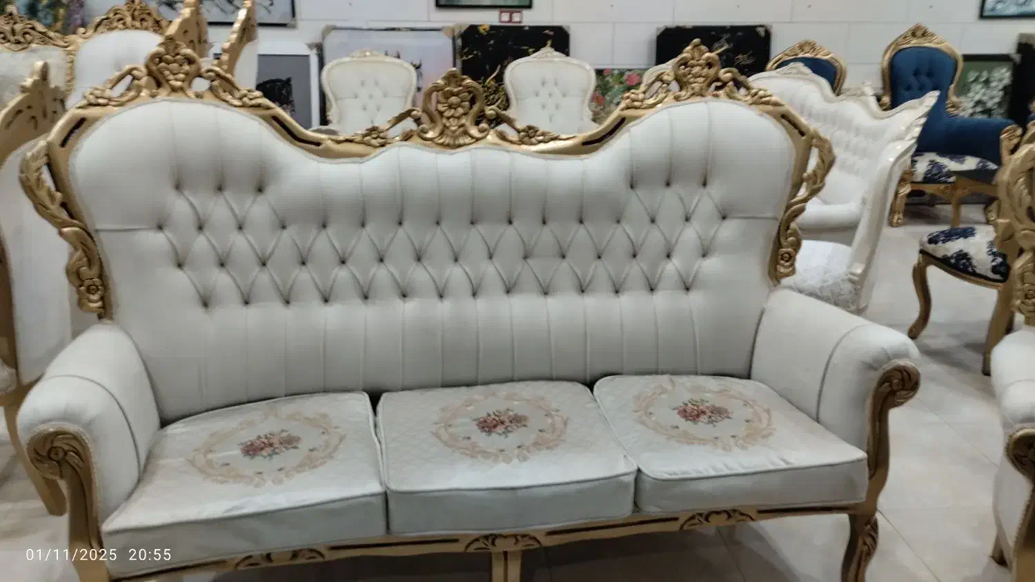 مبل سلطنتی تشک دوبل با ۳ عدد جلو مبلی خودش|مبلمان خانگی و میز عسلی|زاهدان, |دیوار