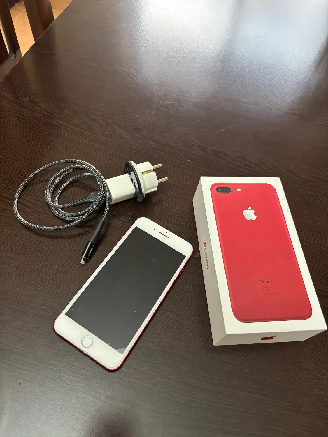 گوشی آیفون سون پلاس قرمز|موبایل|رشت, نیکمرام|دیوار