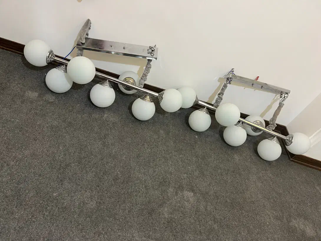 لوستر حبابی مولکولی۷عددی تمام استیل کاملا نو|لوستر و چراغ آویز|بهشهر, |دیوار